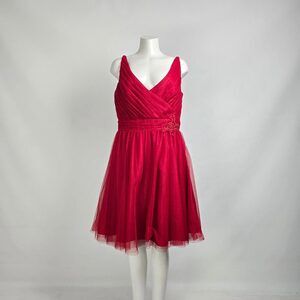 Alfred Angelo Red Fit & Flare Eventwear Dress L